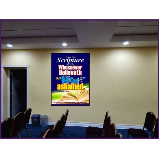 WHOSOEVER BELIEVETH   Acrylic Glass Frame Scripture Art   (GWJOY3297)   