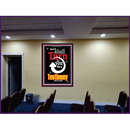 TURN TO YOU FOR A TESTIMONY   Framed Lobby Wall Decoration   (GWJOY3354)   