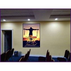 BE LOOSED FROM THIS BOND   Acrylic Glass Frame Scripture Art   (GWJOY4109)   "37x49"