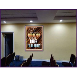 WHO IS GOING TO HARM YOU   Frame Bible Verse   (GWJOY6478)   "37x49"