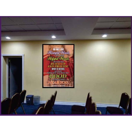 WATCH YOUR WORDS   Bible Scriptures on Love Acrylic Glass Frame   (GWJOY6651)   