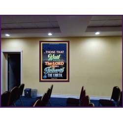 WAIT UPON THE LORD   Bible Verses Frame for Home   (GWJOY7425)   "37x49"