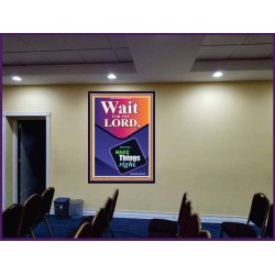 WAIT FOR THE LORD   Framed Scriptural Dcor   (GWJOY8069)   "37x49"