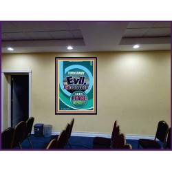 TURN AWAY FROM EVIL   Encouraging Bible Verses Framed   (GWJOY8082)   "37x49"