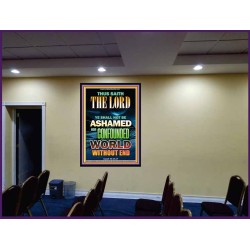 YE SHALL NOT BE ASHAMED   Framed Guest Room Wall Decoration   (GWJOY8826)   "37x49"