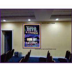 WORK OUT YOUR SALVATION   Bible Verses Wall Art Acrylic Glass Frame   (GWJOY9209)   "37x49"