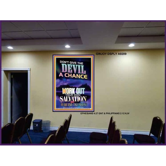 WORK OUT YOUR SALVATION   Bible Verses Wall Art Acrylic Glass Frame   (GWJOY9209)   