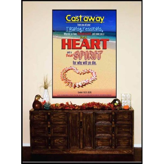A NEW HEART AND A NEW SPIRIT   Scriptural Portrait Acrylic Glass Frame   (GWJOY1775)   