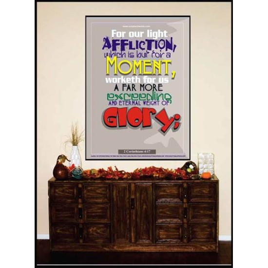 AFFLICTION WHICH IS BUT FOR A MOMENT   Inspirational Wall Art Frame   (GWJOY3148)   