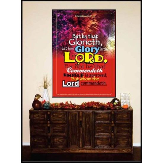 WHOM THE LORD COMMENDETH   Large Frame Scriptural Wall Art   (GWJOY3190)   