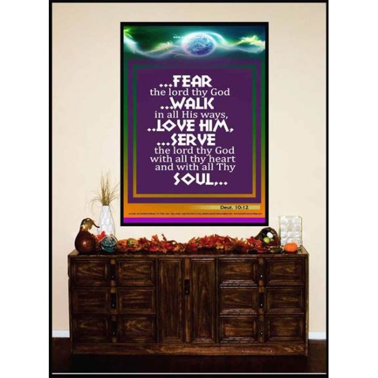 WITH ALL THY HEART   Scriptural Portrait Acrylic Glass Frame   (GWJOY3306B)   