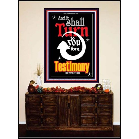 TURN TO YOU FOR A TESTIMONY   Framed Lobby Wall Decoration   (GWJOY3354)   