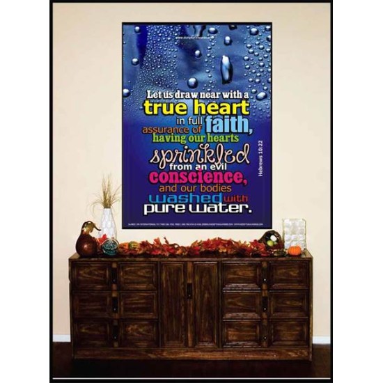 TRUE HEART   Large Frame Scriptural Wall Art   (GWJOY3803)   