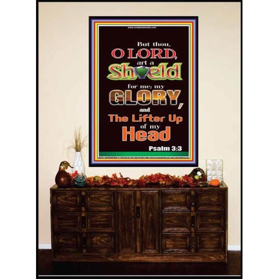 A SHIELD FOR ME   Portrait of Faith Wooden Framed   (GWJOY3975)   