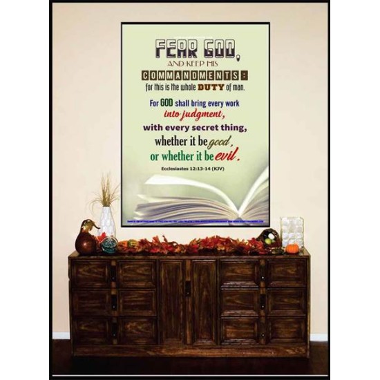 WHOLE DUTY OF MAN   Acrylic Glass Framed Bible Verse   (GWJOY4038)   