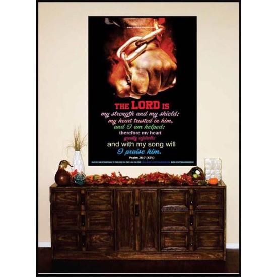 WITH MY SONG WILL I PRAISE HIM   Framed Sitting Room Wall Decoration   (GWJOY4538)   