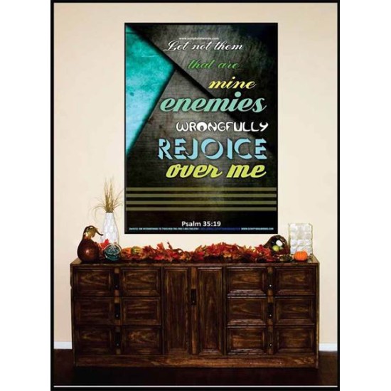 WRONGFULLY REJOICE OVER ME   Acrylic Glass Frame Scripture Art   (GWJOY4555)   