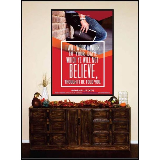 WILL YE WILL NOT BELIEVE   Bible Verse Acrylic Glass Frame   (GWJOY4895)   