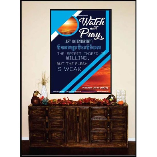 WATCH AND PRAY   Contemporary Christian Poster   (GWJOY5528)   