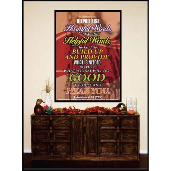 WATCH YOUR WORDS   Bible Scriptures on Love Acrylic Glass Frame   (GWJOY6651)   