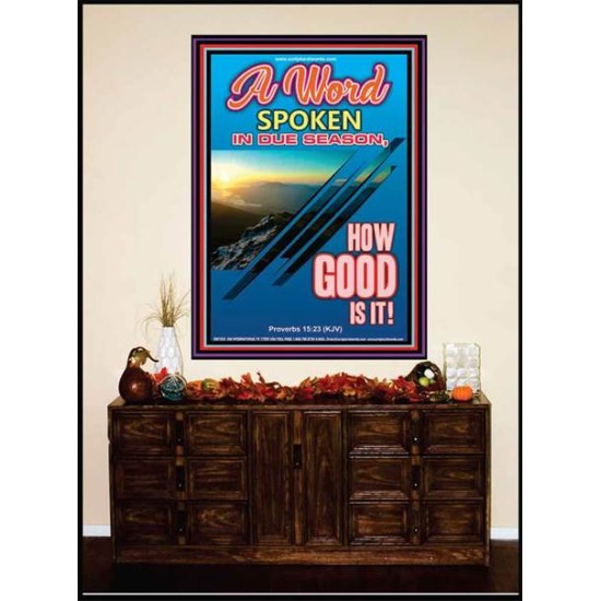 A WORD IN DUE SEASON   Contemporary Christian Poster   (GWJOY7334)   