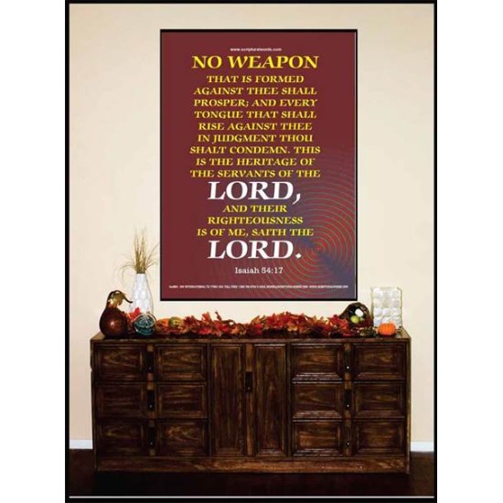 ABSOLUTE NO WEAPON    Christian Wall Art Poster   (GWJOY801)   