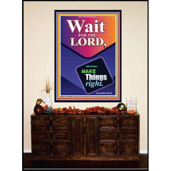 WAIT FOR THE LORD   Framed Scriptural Dcor   (GWJOY8069)   