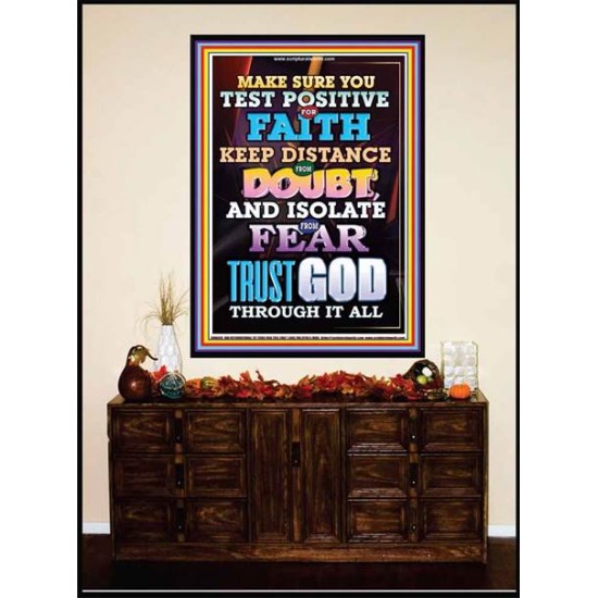 TRUST GOD AT ALL TIMES   Biblical Paintings Acrylic Glass Frame   (GWJOY8415)   