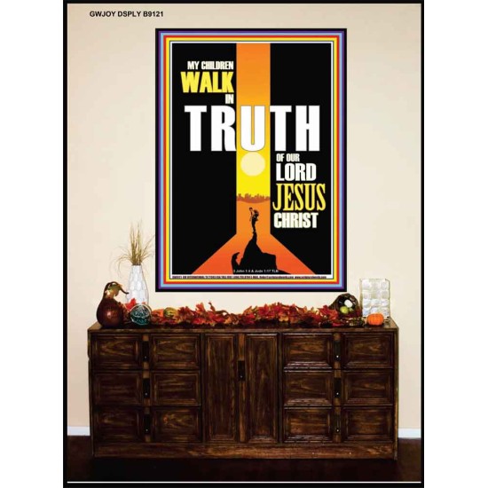 WALK IN THE TRUTH   Large Framed Scripture Wall Art   (GWJOY9121)   