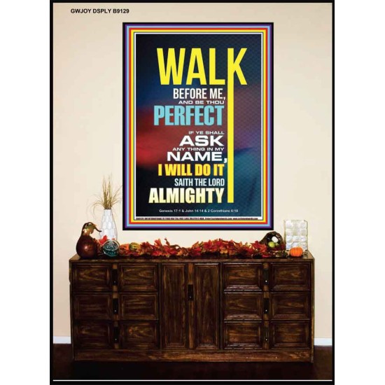 WALK BEFORE ME   Bible Verse Frames online   (GWJOY9129)   