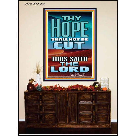 YOUR HOPE SHALL NOT BE CUT OFF   Inspirational Wall Art Wooden Frame   (GWJOY9231)   