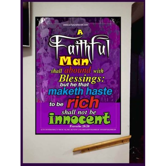 A FAITHFUL MAN   Framed Scripture Art   (GWJOY1733)   