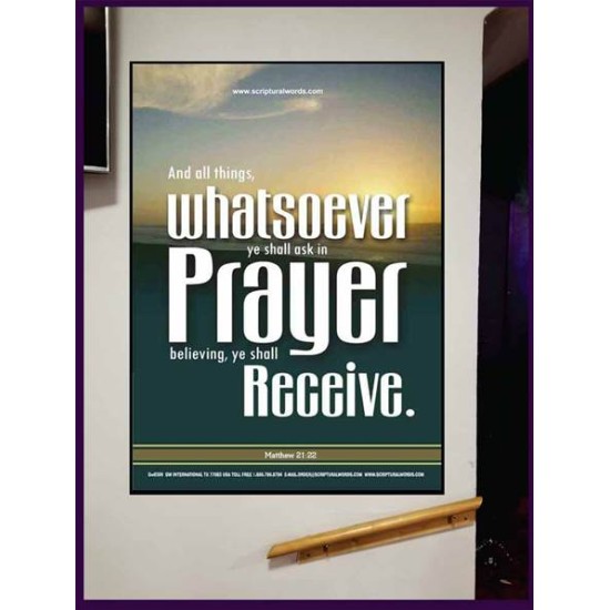 WHATSOEVER YOU ASK IN PRAYER   Contemporary Christian Poster   (GWJOY306)   