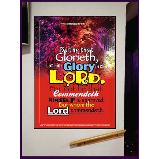 WHOM THE LORD COMMENDETH   Large Frame Scriptural Wall Art   (GWJOY3190)   