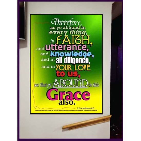 ABOUND IN THIS GRACE ALSO   Framed Bible Verse Online   (GWJOY3191)   