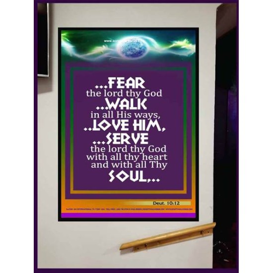 WITH ALL THY HEART   Scriptural Portrait Acrylic Glass Frame   (GWJOY3306B)   