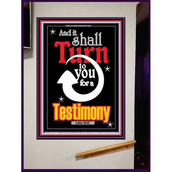 TURN TO YOU FOR A TESTIMONY   Framed Lobby Wall Decoration   (GWJOY3354)   