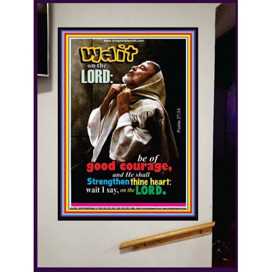 WAIT ON THE LORD   Encouraging Bible Verses Frame   (GWJOY3483)   