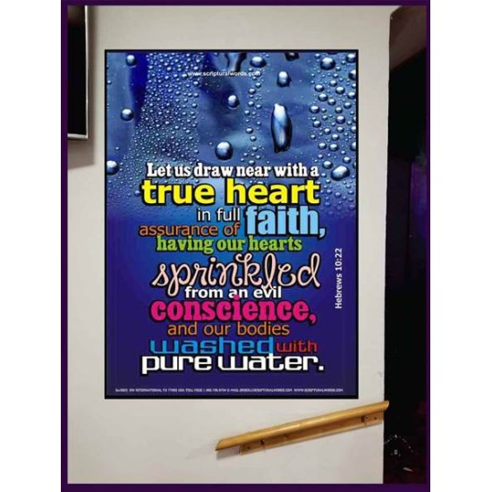 TRUE HEART   Large Frame Scriptural Wall Art   (GWJOY3803)   