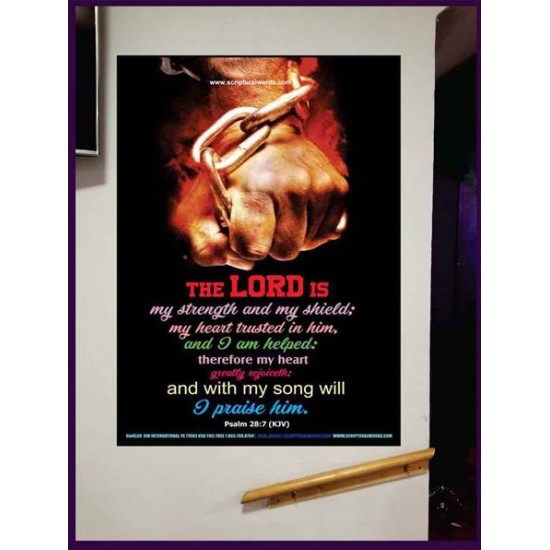 WITH MY SONG WILL I PRAISE HIM   Framed Sitting Room Wall Decoration   (GWJOY4538)   
