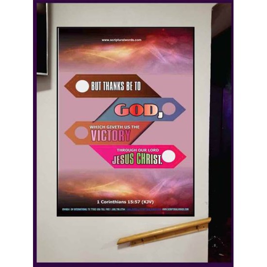 WHICH GIVETH US THE VICTORY   Christian Artwork Frame   (GWJOY4684)   