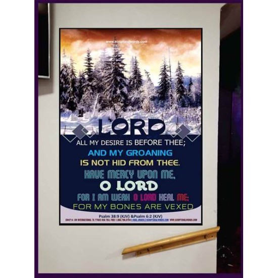 ALL MY DESIRE IS BEFORE THEE   Acrylic Glass framed scripture art   (GWJOY4714)   