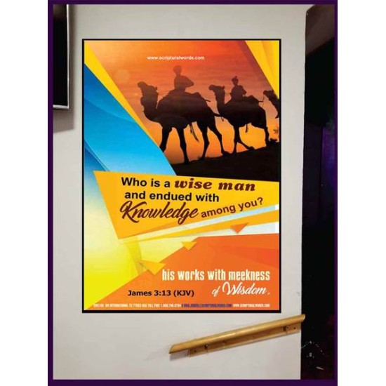 WHO IS A WISE MAN   Large Frame Scripture Wall Art   (GWJOY5168)   