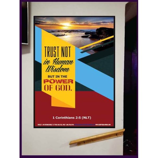 TRUST NOT IN HUMAN WISDOM   Christian Artwork Frame   (GWJOY5531)   