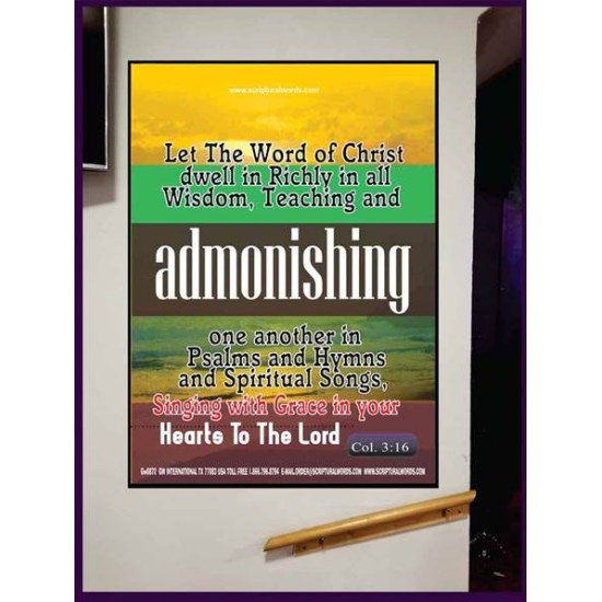 ADMONISHING   Scriptural Portrait Acrylic Glass Frame   (GWJOY5544)   