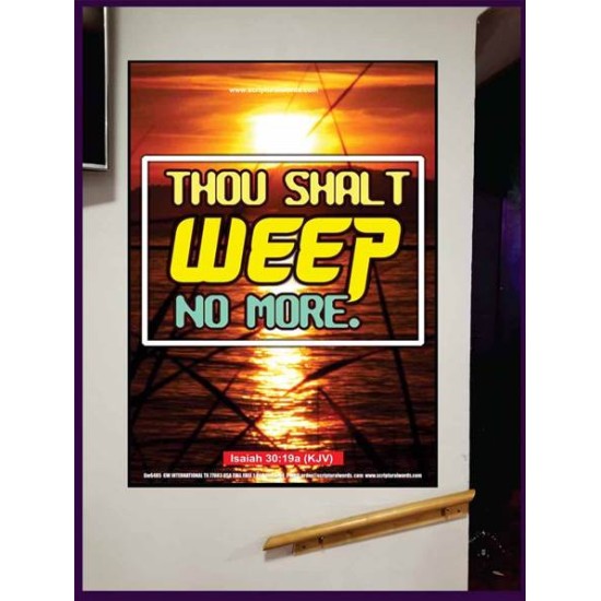 WEEP NO MORE   Framed Bible Verse   (GWJOY6485)   