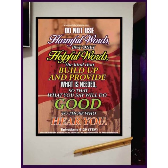 WATCH YOUR WORDS   Bible Scriptures on Love Acrylic Glass Frame   (GWJOY6651)   