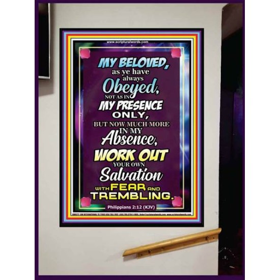 WORK OUT YOUR SALVATION   Christian Quote Frame   (GWJOY6777)   