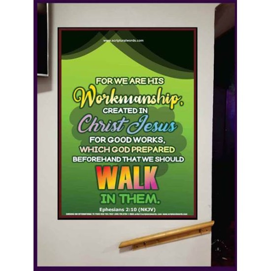 WE ARE HIS WORKMANSHIP   Acrylic Glass framed scripture art   (GWJOY6880)   