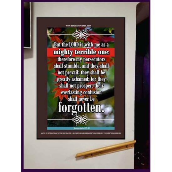 A MIGHTY TERRIBLE ONE   Bible Verse Frame for Home Online   (GWJOY724)   